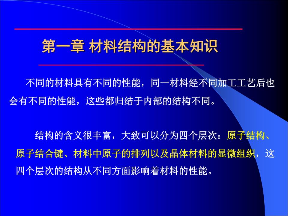 材料科学基础--西安交大1原子与结构键合教案