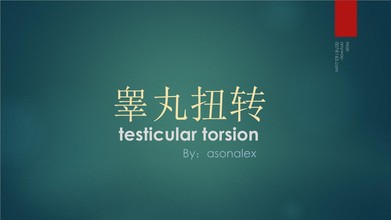 睾丸及附件扭转超声表现_培训课件.pptx 29页
