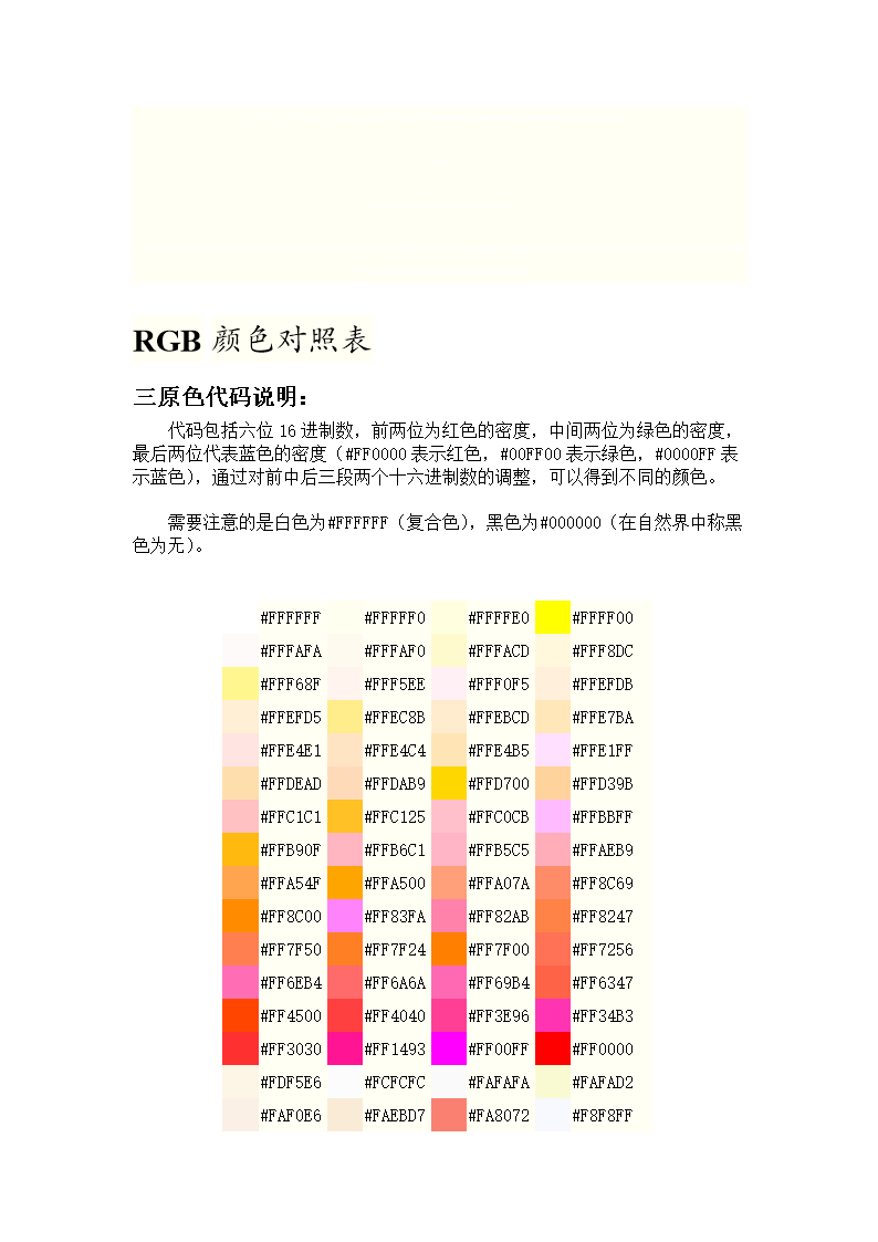 三原色rg查表法及简单规律.doc