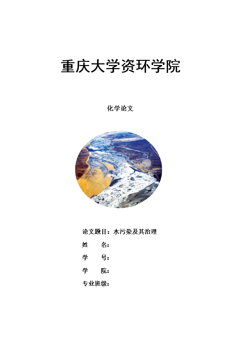 (化学论文水污染及其治理.doc