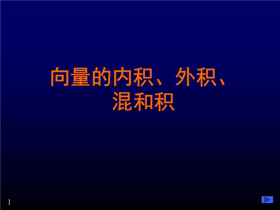 内积,外积,混和积试卷.ppt