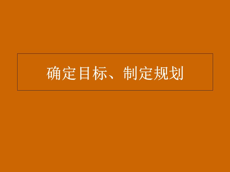确定目标,定计划.ppt