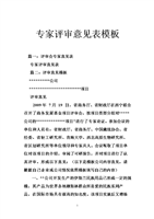 专家评审意见表模板.doc